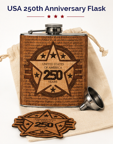 USA 250th Anniversary Flask