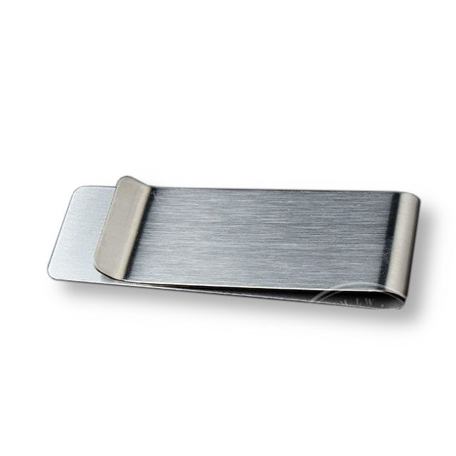 Slim Money Clip, Stainless-Steel & Hardwood (LEAVENWORTH)