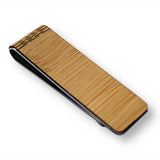 Slim Money Clip, Stainless-Steel & Hardwood (LEAVENWORTH)