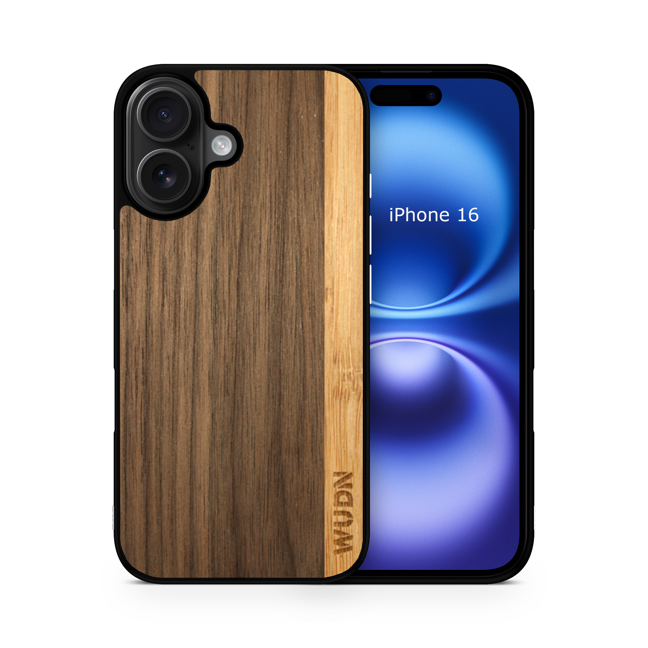 Slim Wooden iPhone Case (Walnut / Bamboo Stripe)