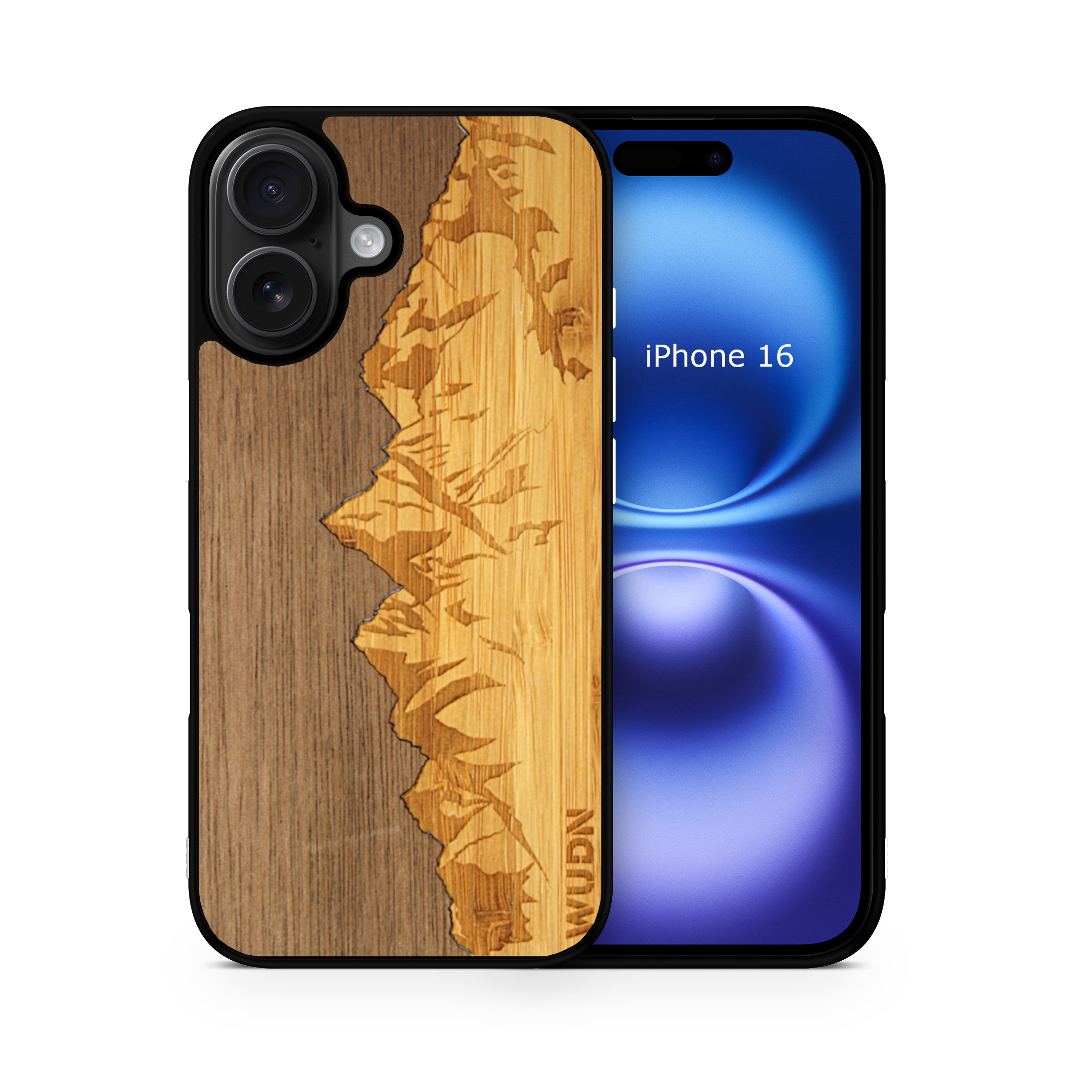 Slim Wooden Phone Case (Sawtooth Mountains Walnut Sky)