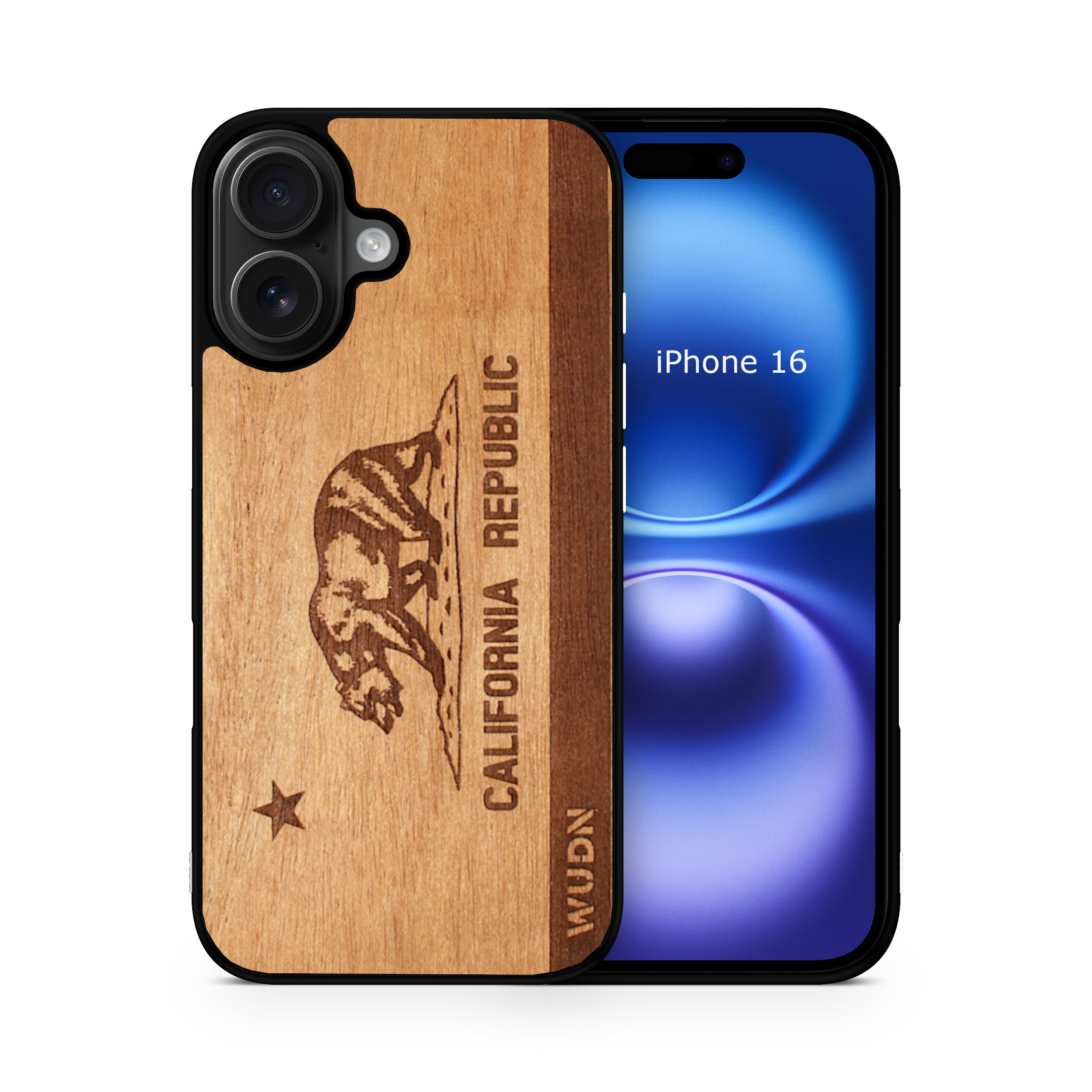 Slim Wooden iPhone Case | California Republic in Mahogany
