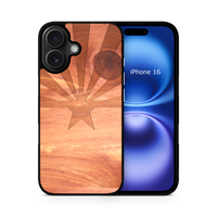 Slim Wooden iPhone Case (Arizona State Flag in Aromatic Cedar)