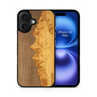 Slim Wooden Phone Case (Sawtooth Mountains Walnut Sky)