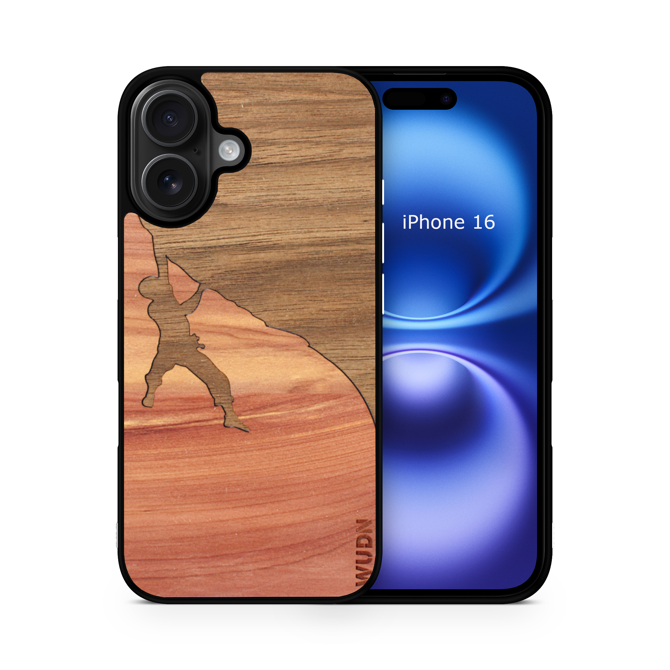 Slim Wooden Phone Case (Rock Climber Inlay)