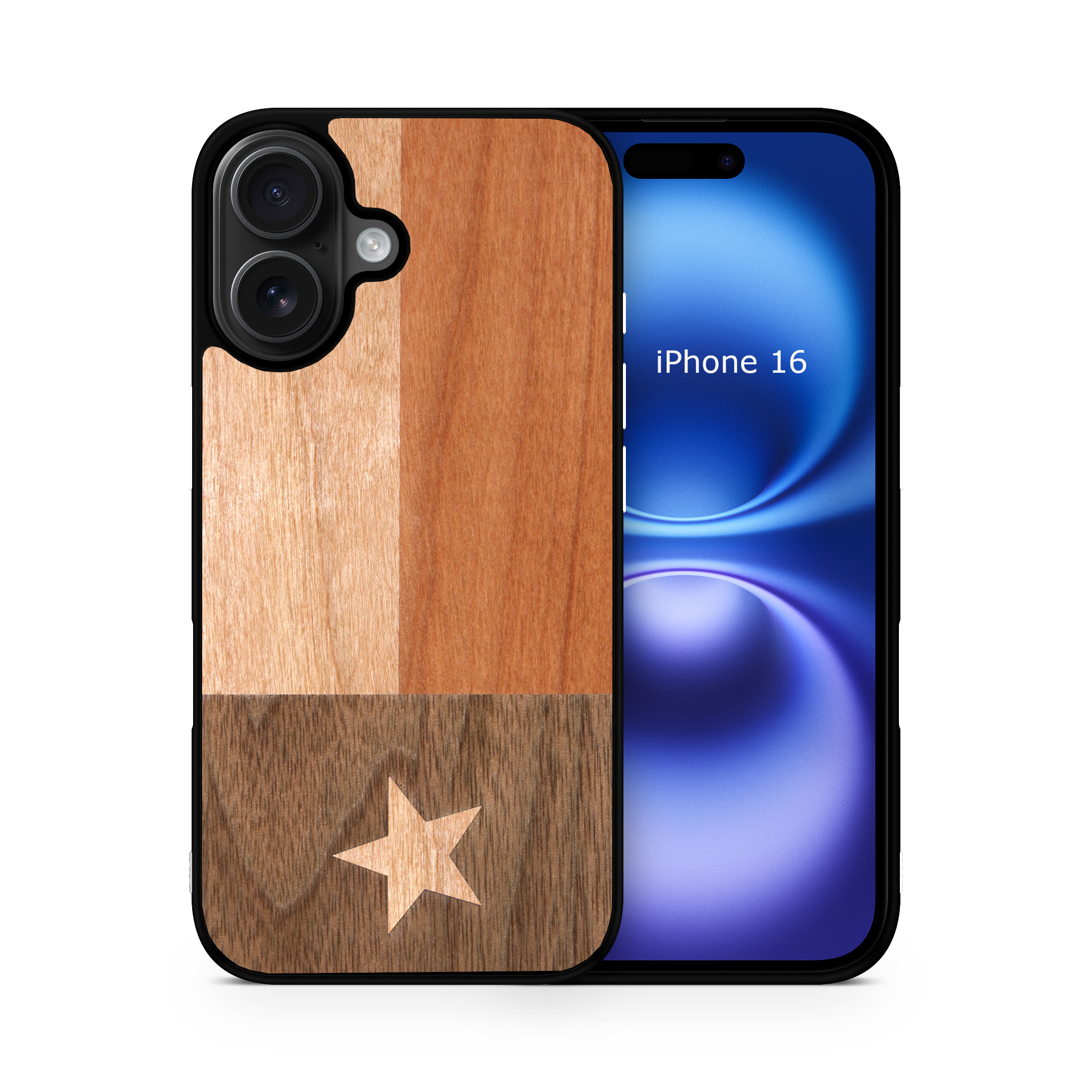 Slim Wooden iPhone Case (Texas State Flag)