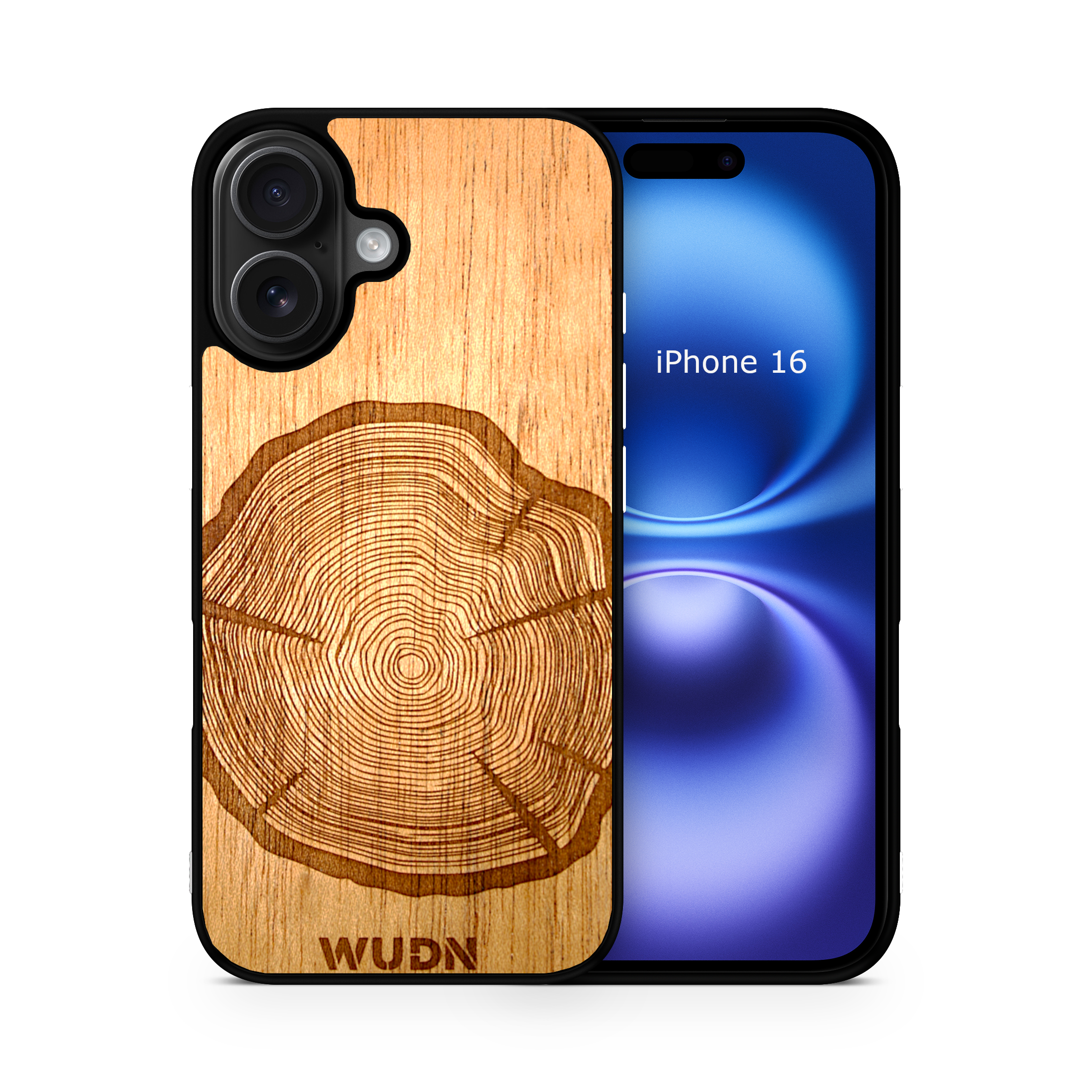 Slim Wooden iPhone Case (Tree Stump in Mahogany)