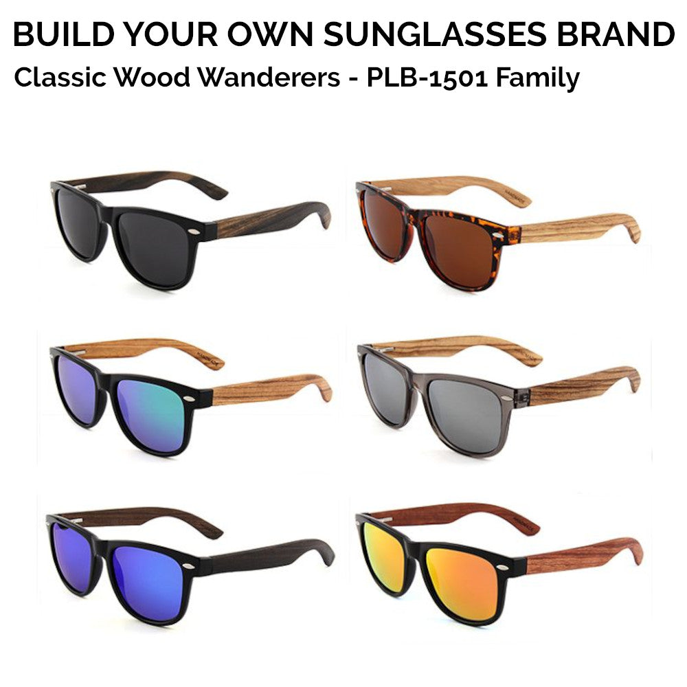Build Your Own Sunglass Brand - 50 Classic Wood Wanderers