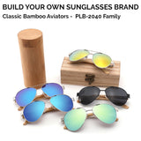 Build Your Own Sunglass Brand - 50 Classic Bamboo Aviators