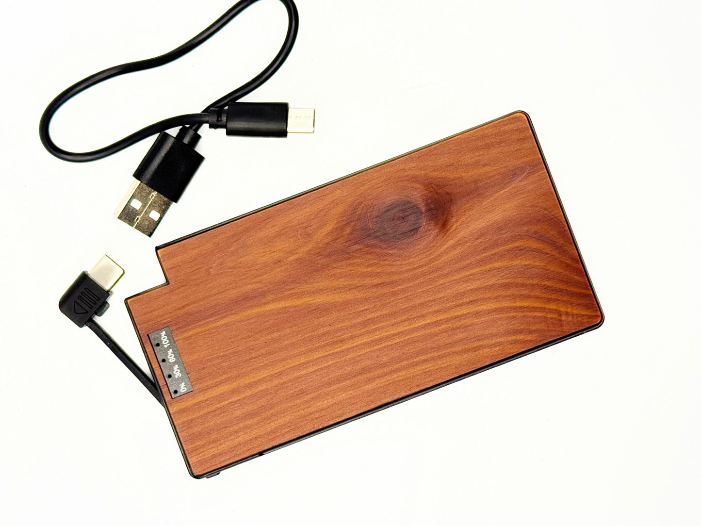 WUDN SlimCharge 5,000mAh Real Wood Power Bank