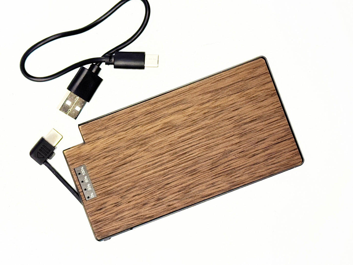 WUDN SlimCharge 5,000mAh Real Wood Power Bank