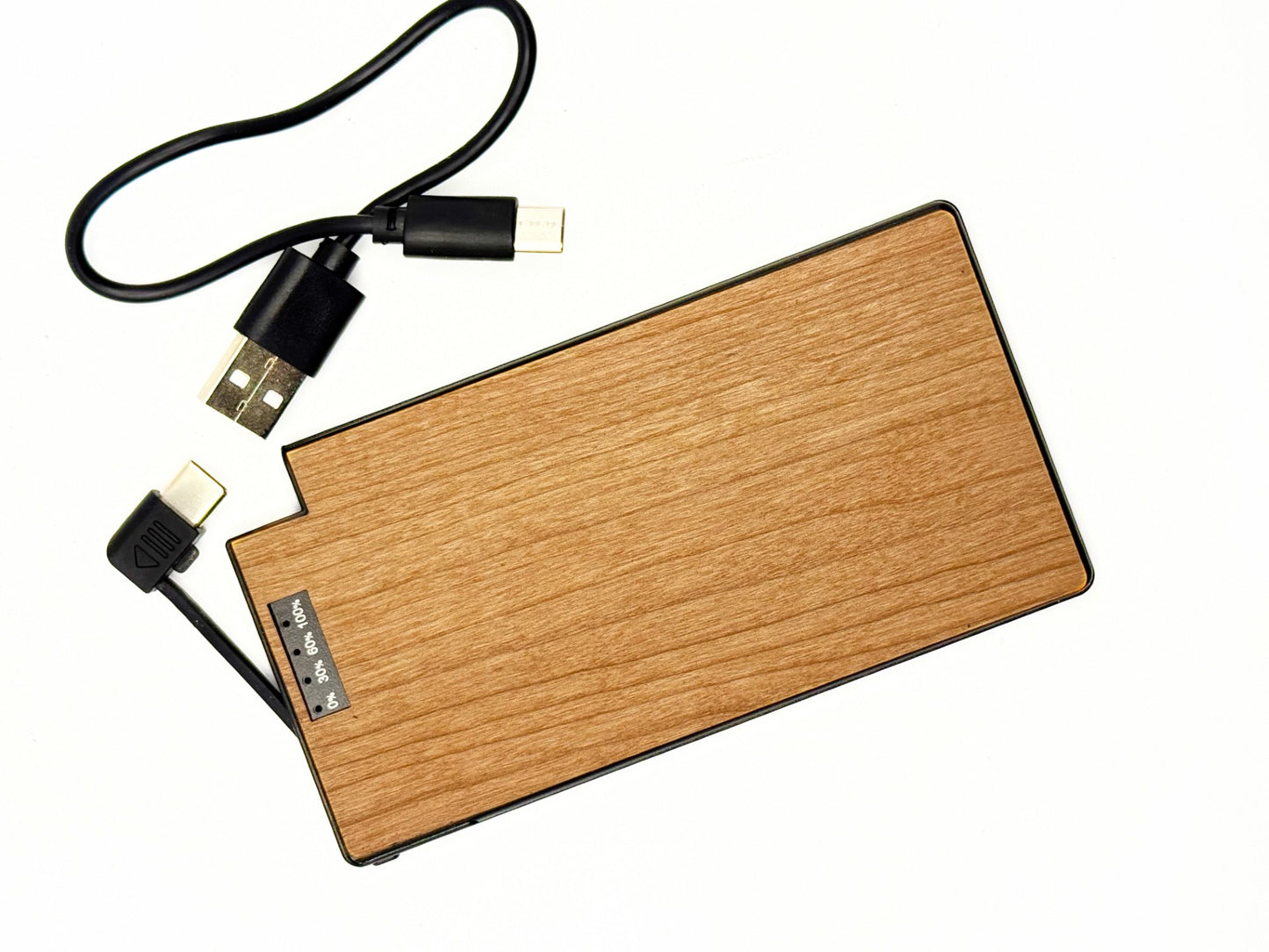 WUDN SlimCharge 5,000mAh Real Wood Power Bank