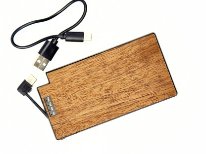 WUDN SlimCharge 5,000mAh Real Wood Power Bank