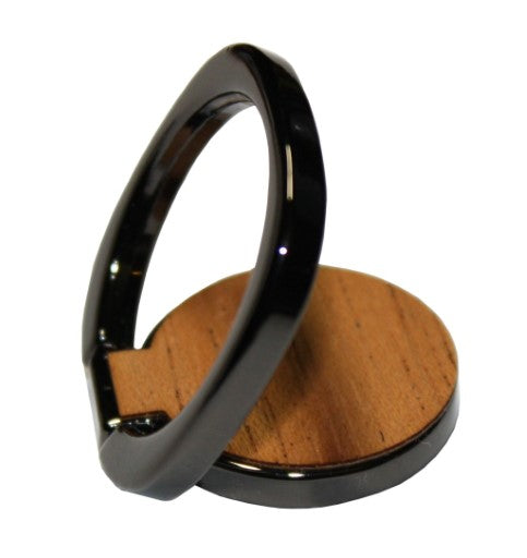 Real Wood Phone Ring Holder & Kickstand