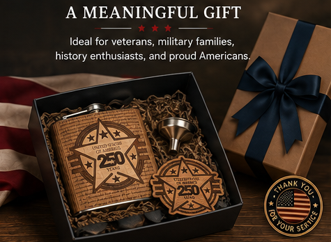 USA 250th Anniversary Flask