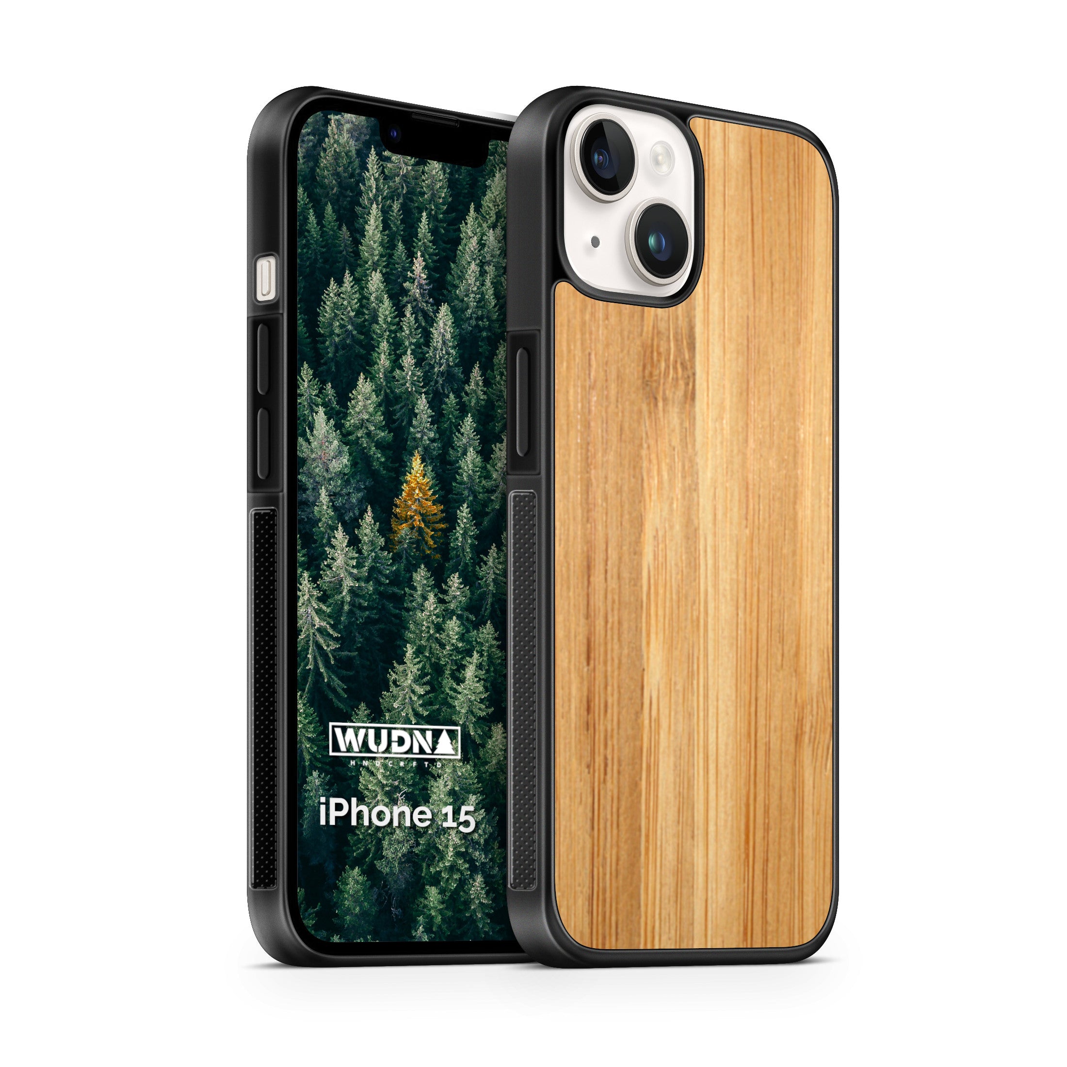 Custom Wood iPhone 15 Case 6.1