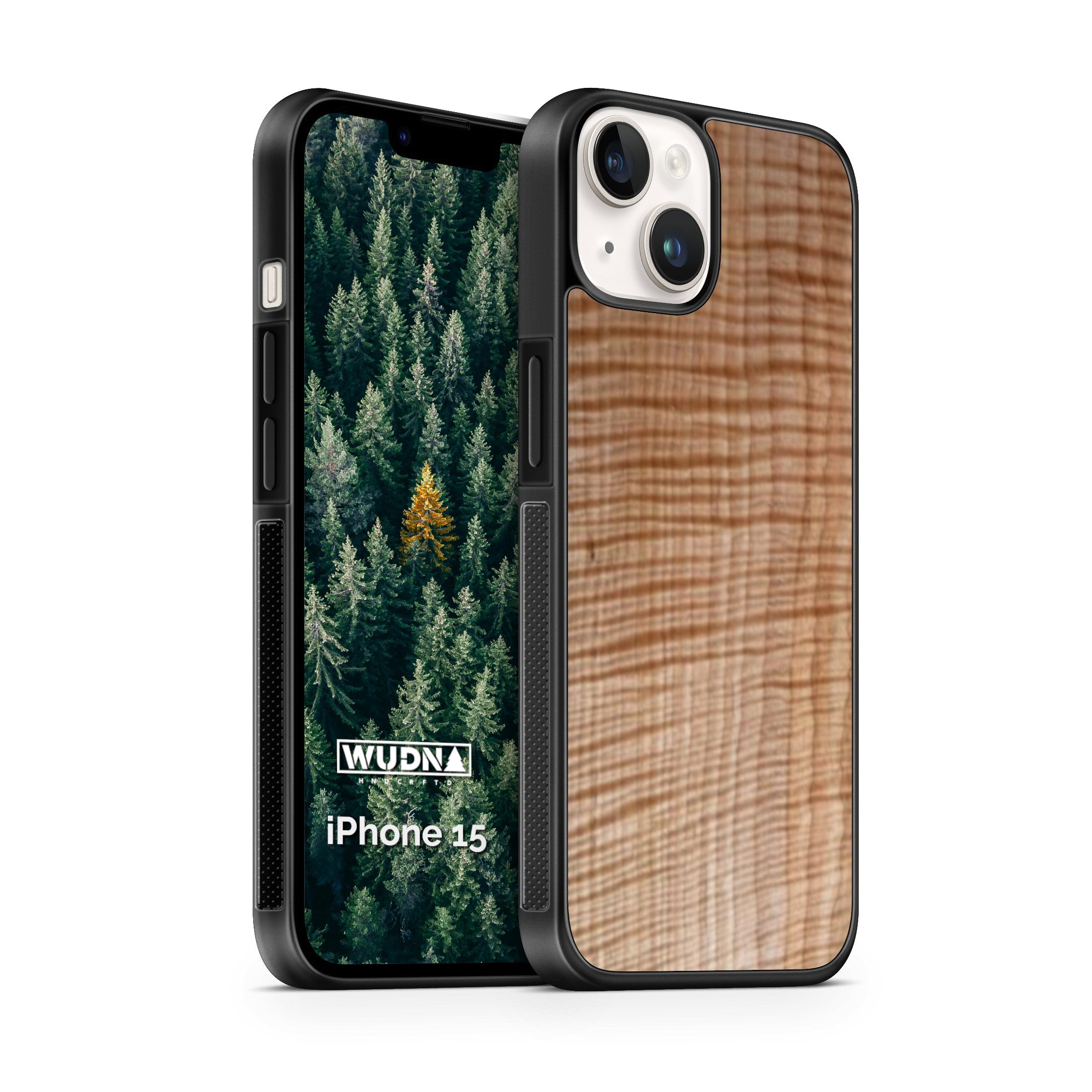 Custom Wood iPhone 15 Case 6.1