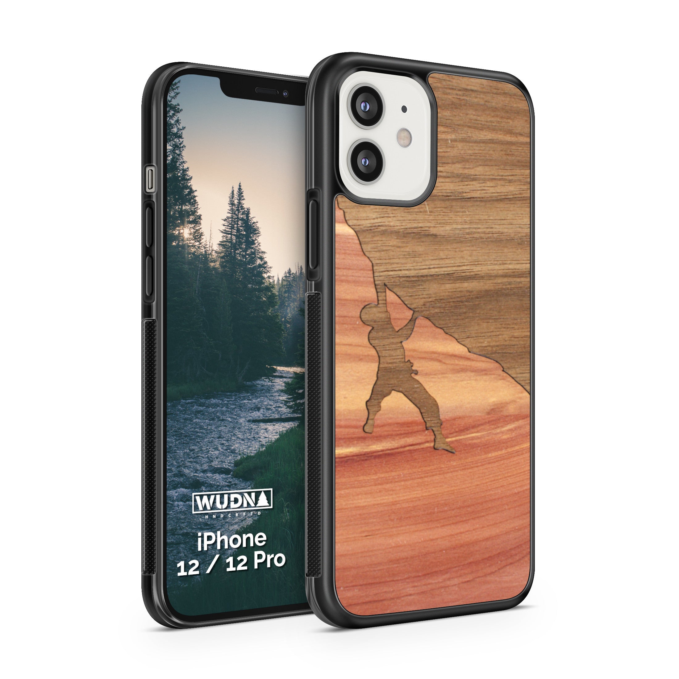 Slim Wooden Phone Case (Rock Climber Inlay)