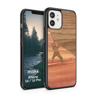 Slim Wooden Phone Case (Rock Climber Inlay)