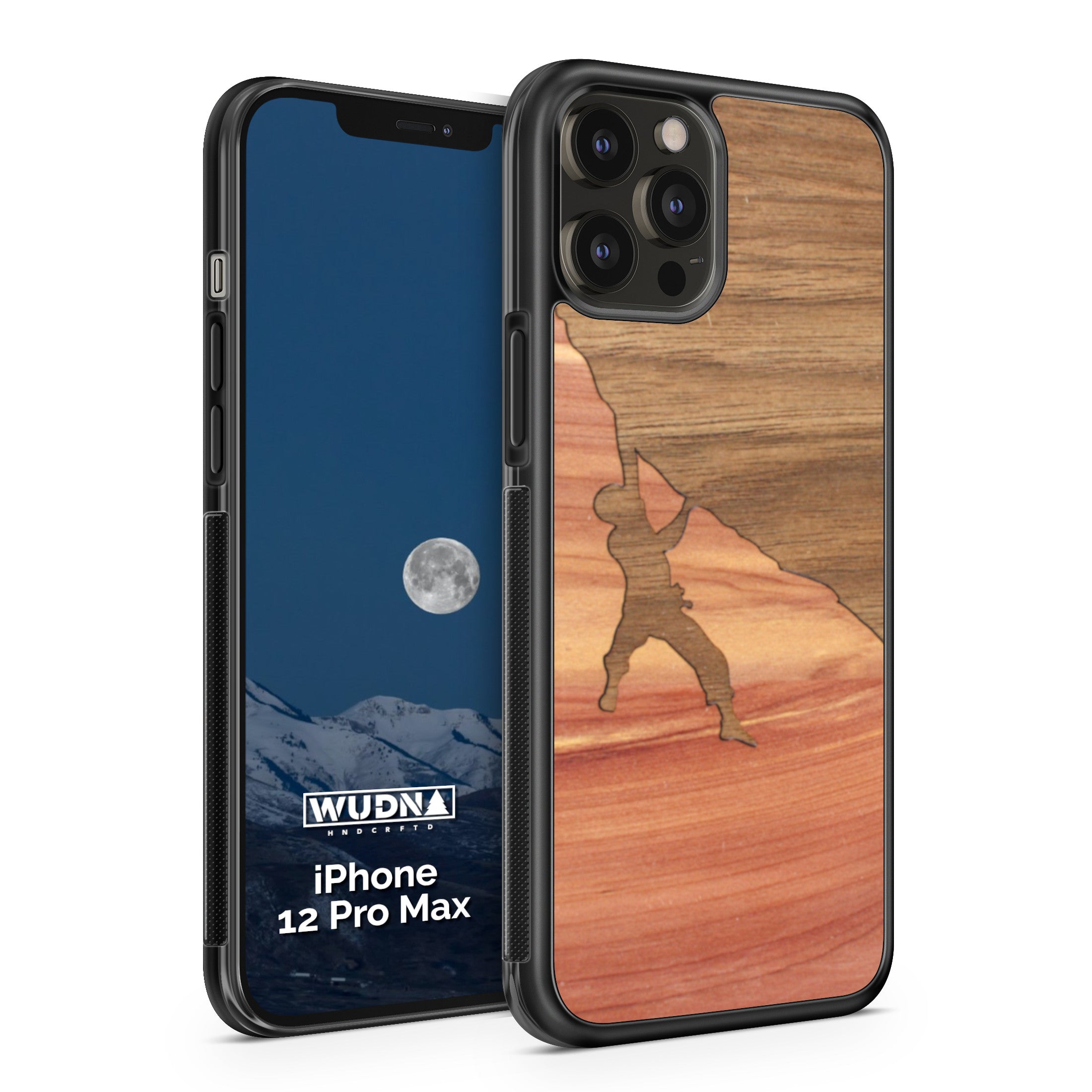 Slim Wooden Phone Case (Rock Climber Inlay)