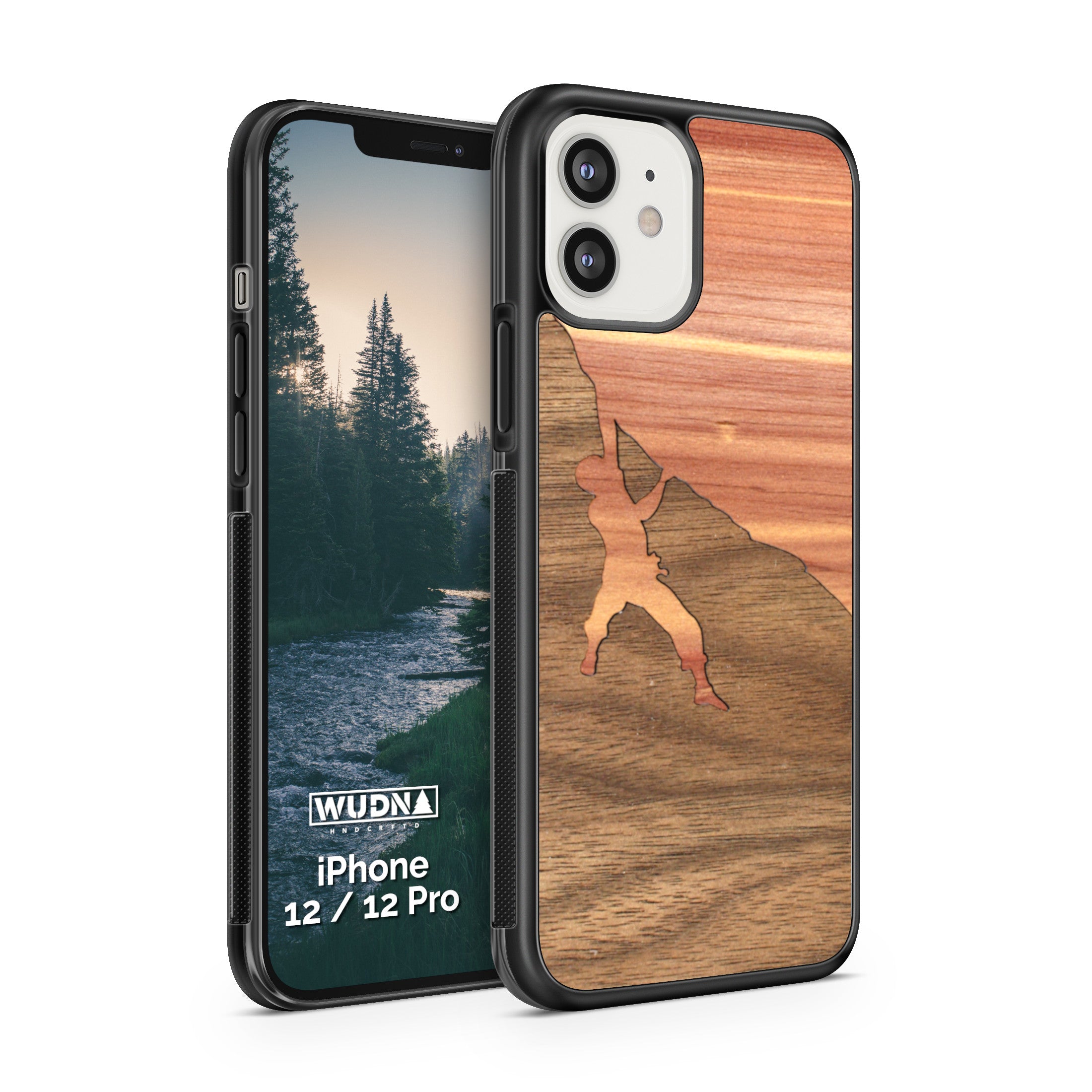 Slim Wooden Phone Case (Rock Climber Inlay)