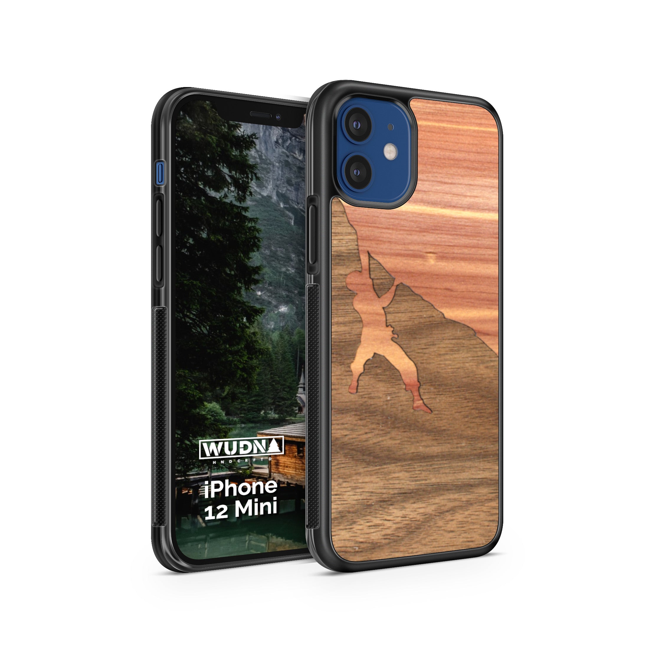 Slim Wooden Phone Case (Rock Climber Inlay)