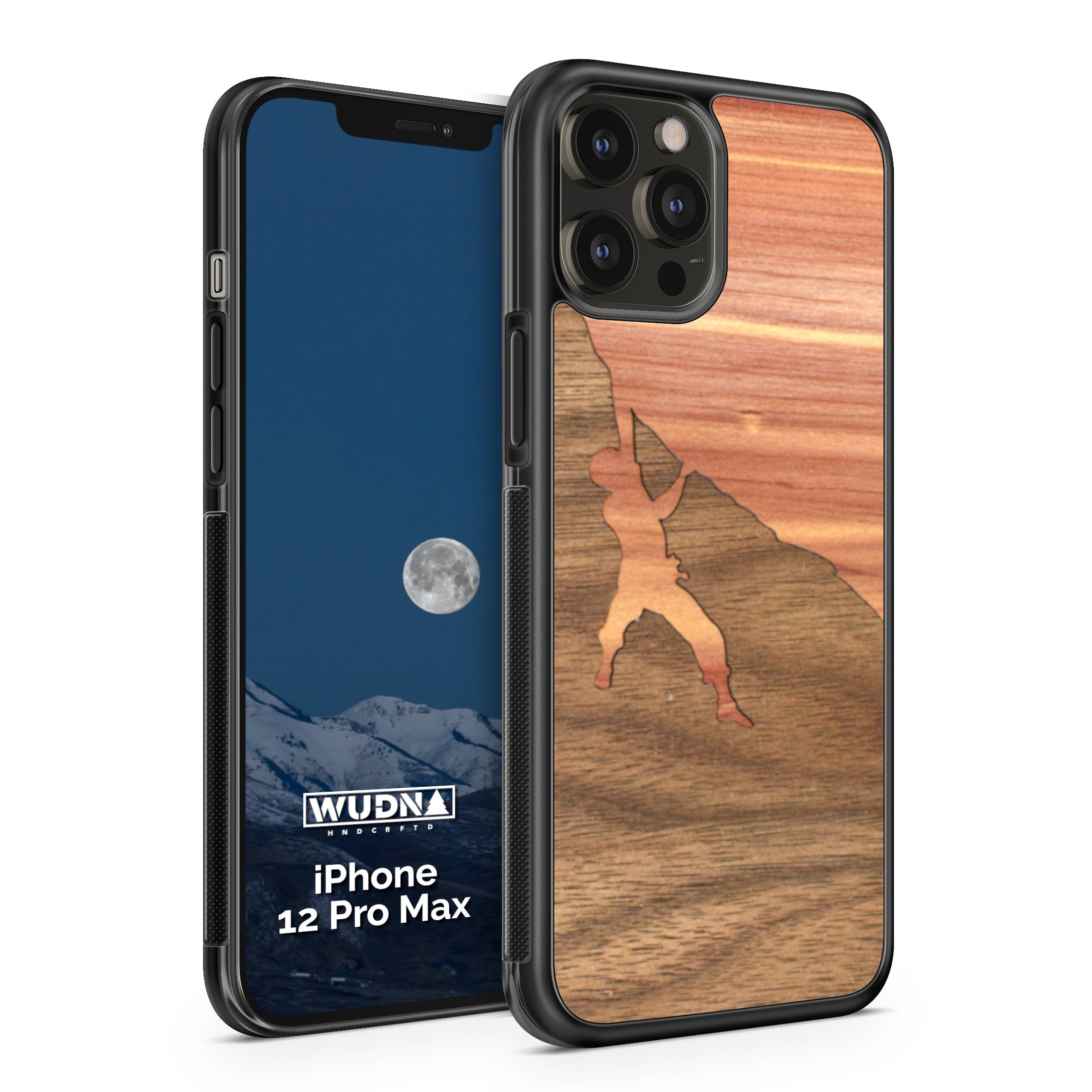 Slim Wooden Phone Case (Rock Climber Inlay)