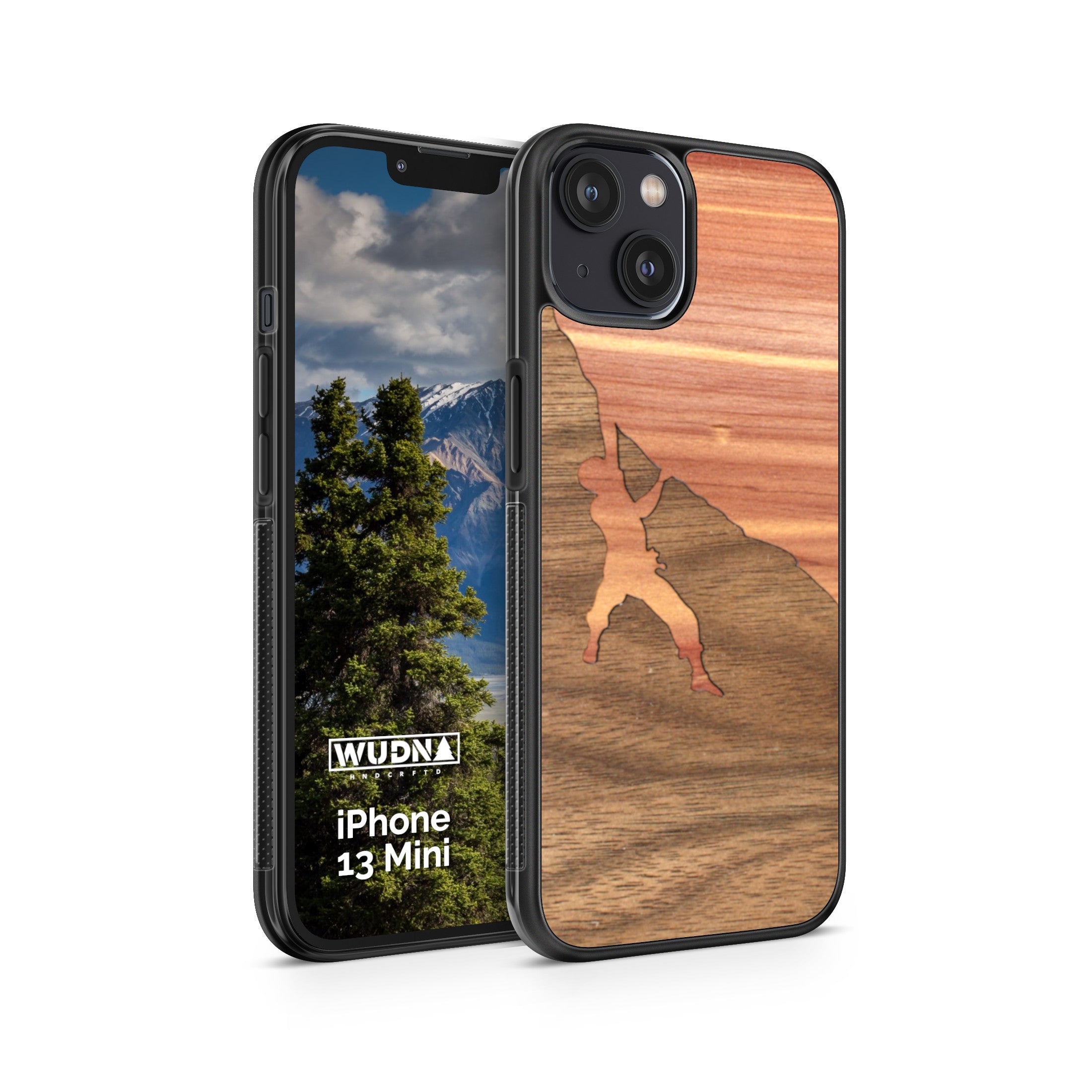 Slim Wooden Phone Case (Rock Climber Inlay)