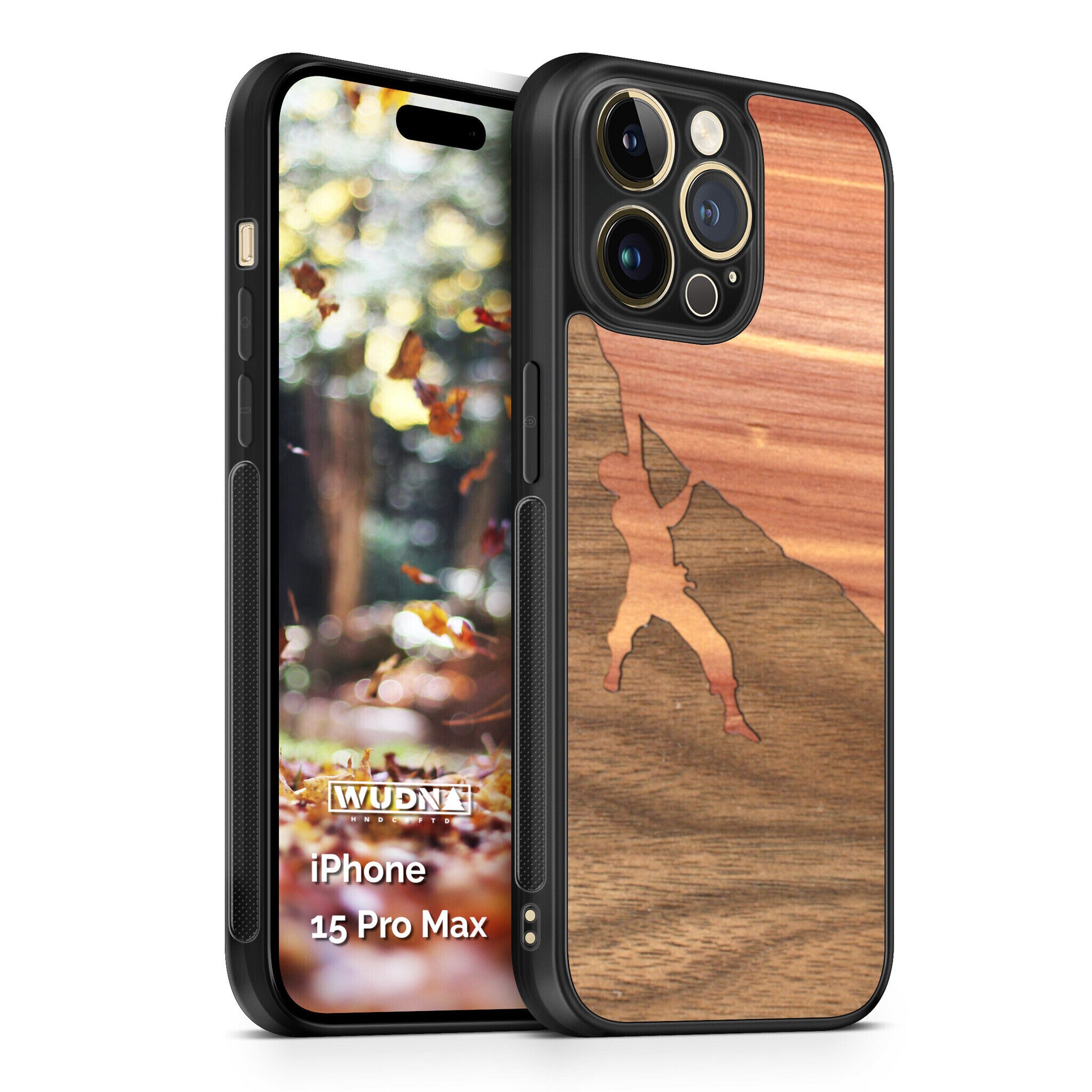 Slim Wooden Phone Case (Rock Climber Inlay)