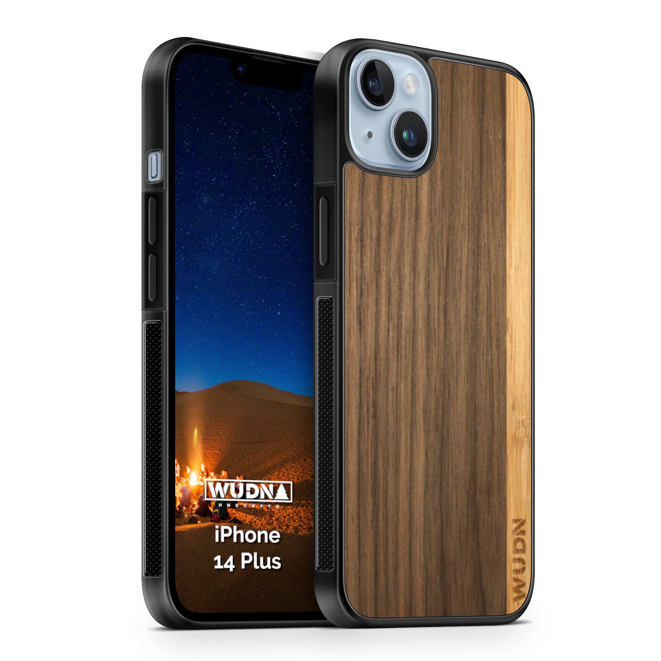 Slim Wooden iPhone Case (Walnut / Bamboo Stripe)