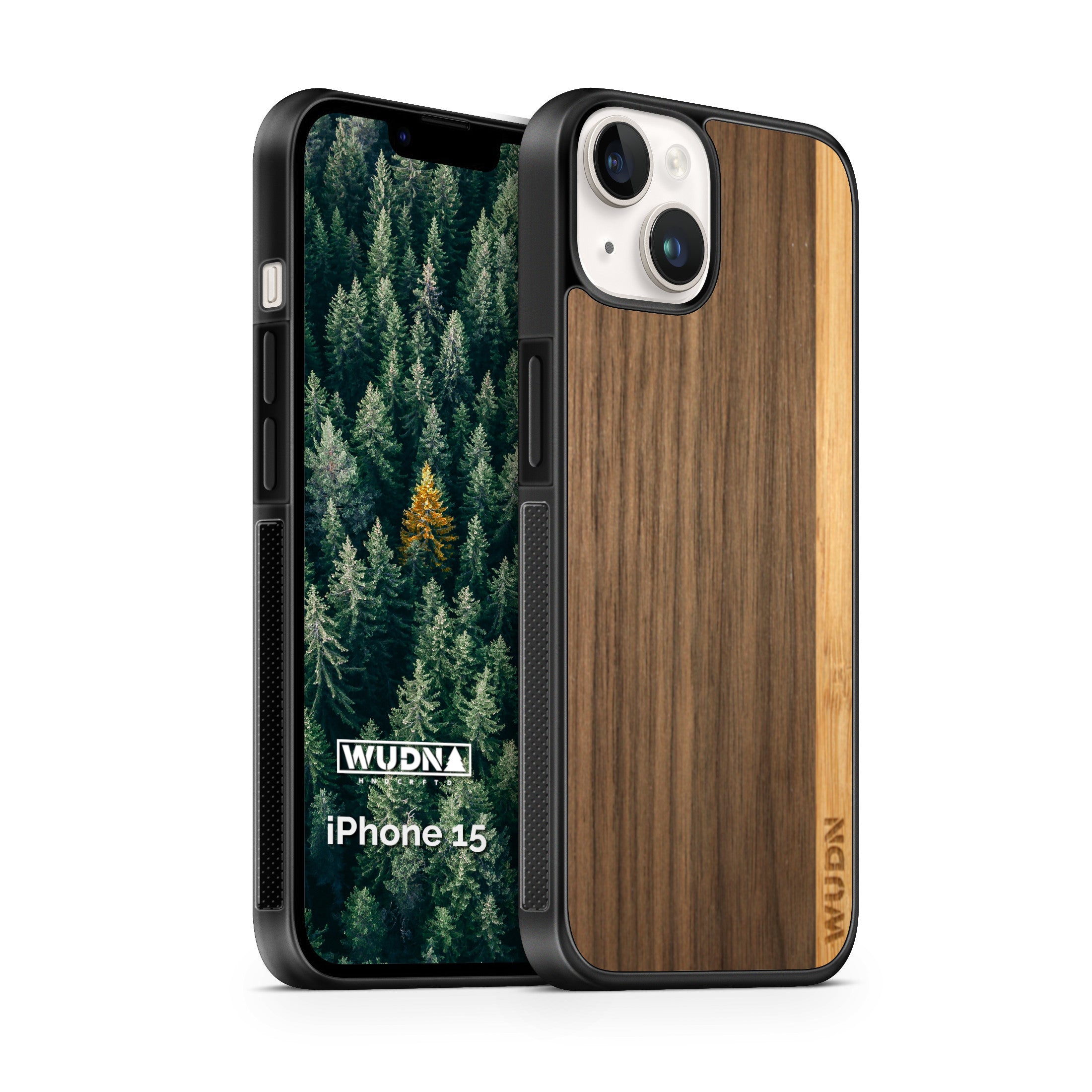 Slim Wooden iPhone Case (Walnut / Bamboo Stripe)