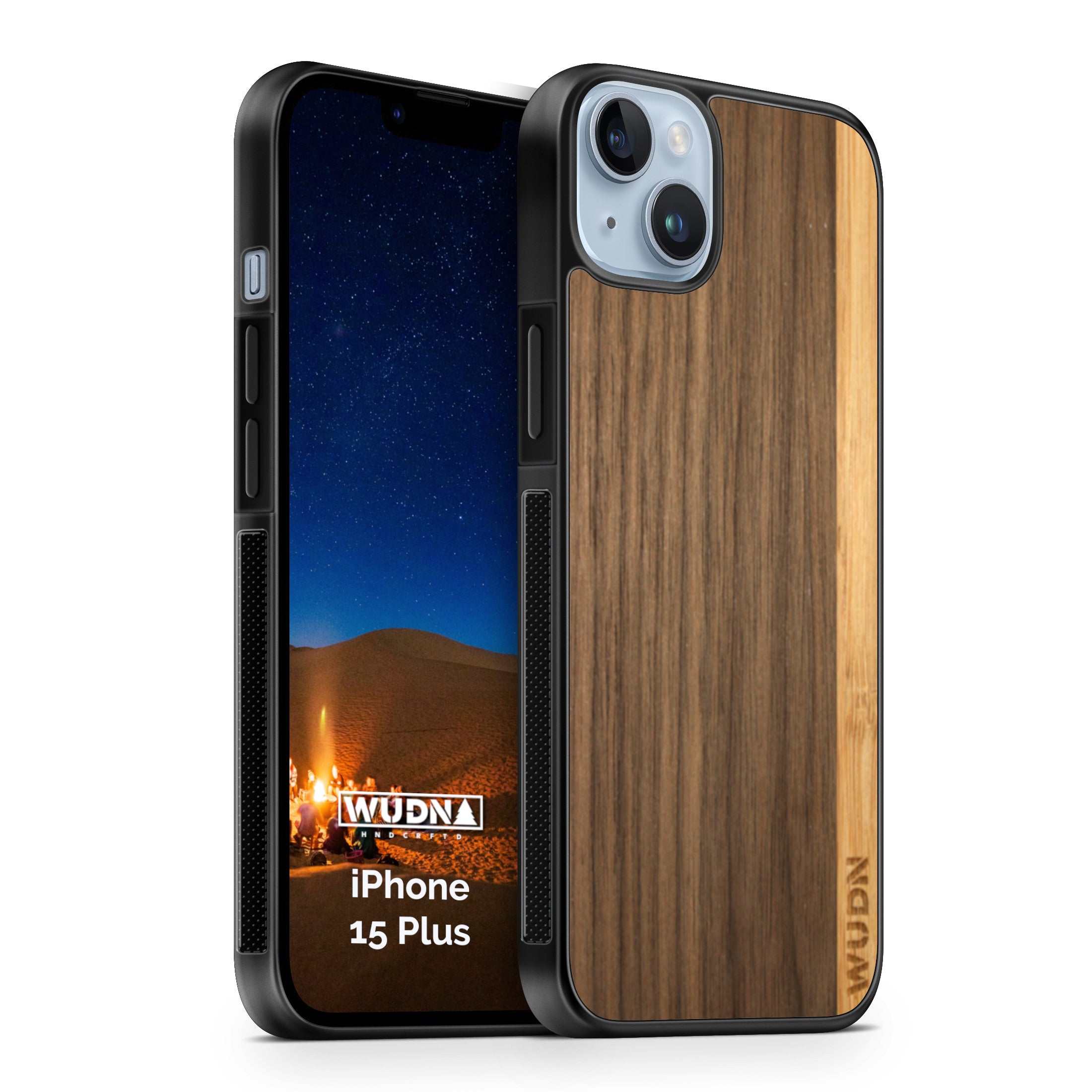 Slim Wooden iPhone Case (Walnut / Bamboo Stripe)