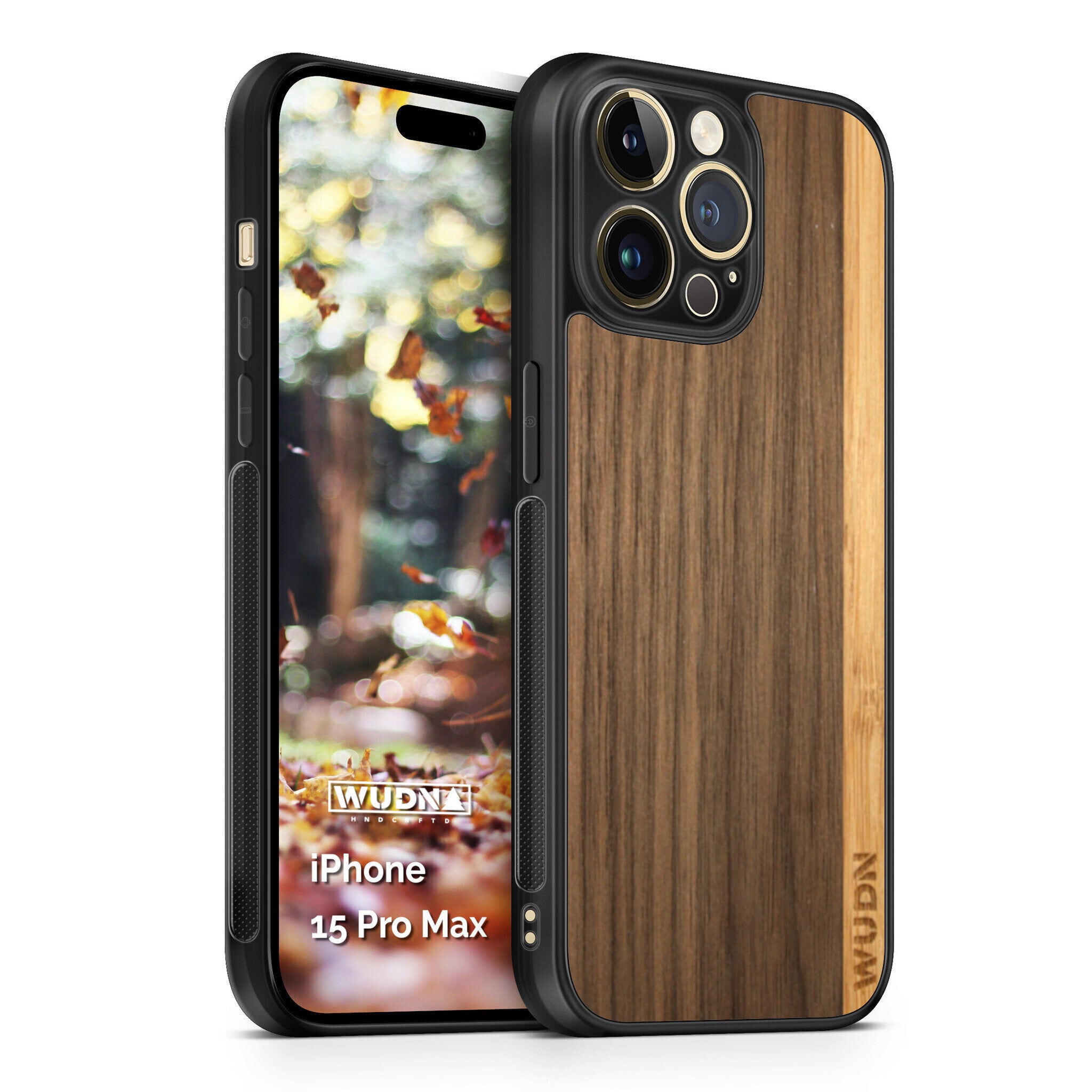 Slim Wooden iPhone Case (Walnut / Bamboo Stripe)