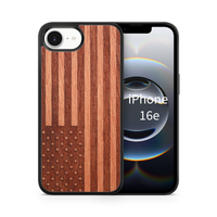 Slim Wooden iPhone Case (American Flag in Mahogany)