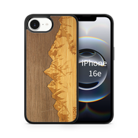 Slim Wooden Phone Case (Sawtooth Mountains Walnut Sky)