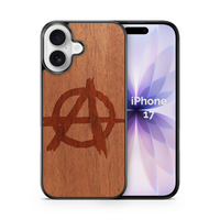 Slim Wooden Phone Case (Anarchy in Mahogany)