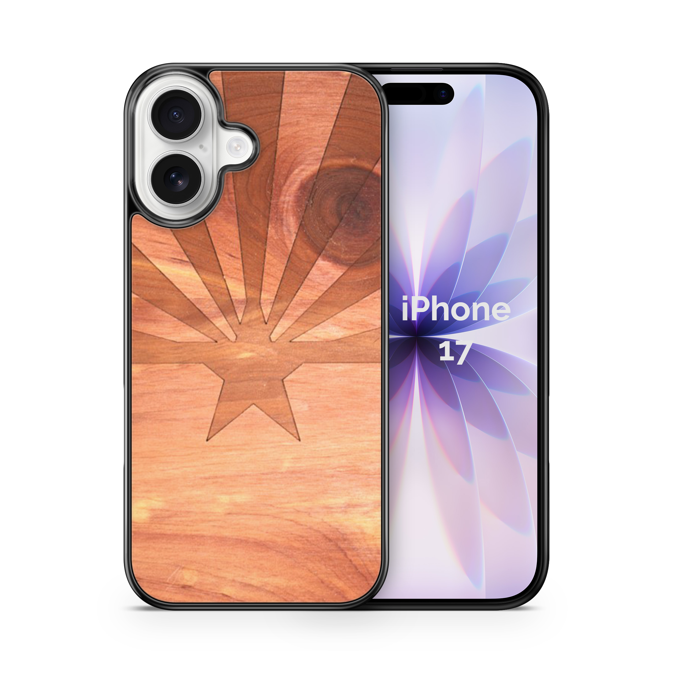 Slim Wooden iPhone Case (Arizona State Flag in Aromatic Cedar)