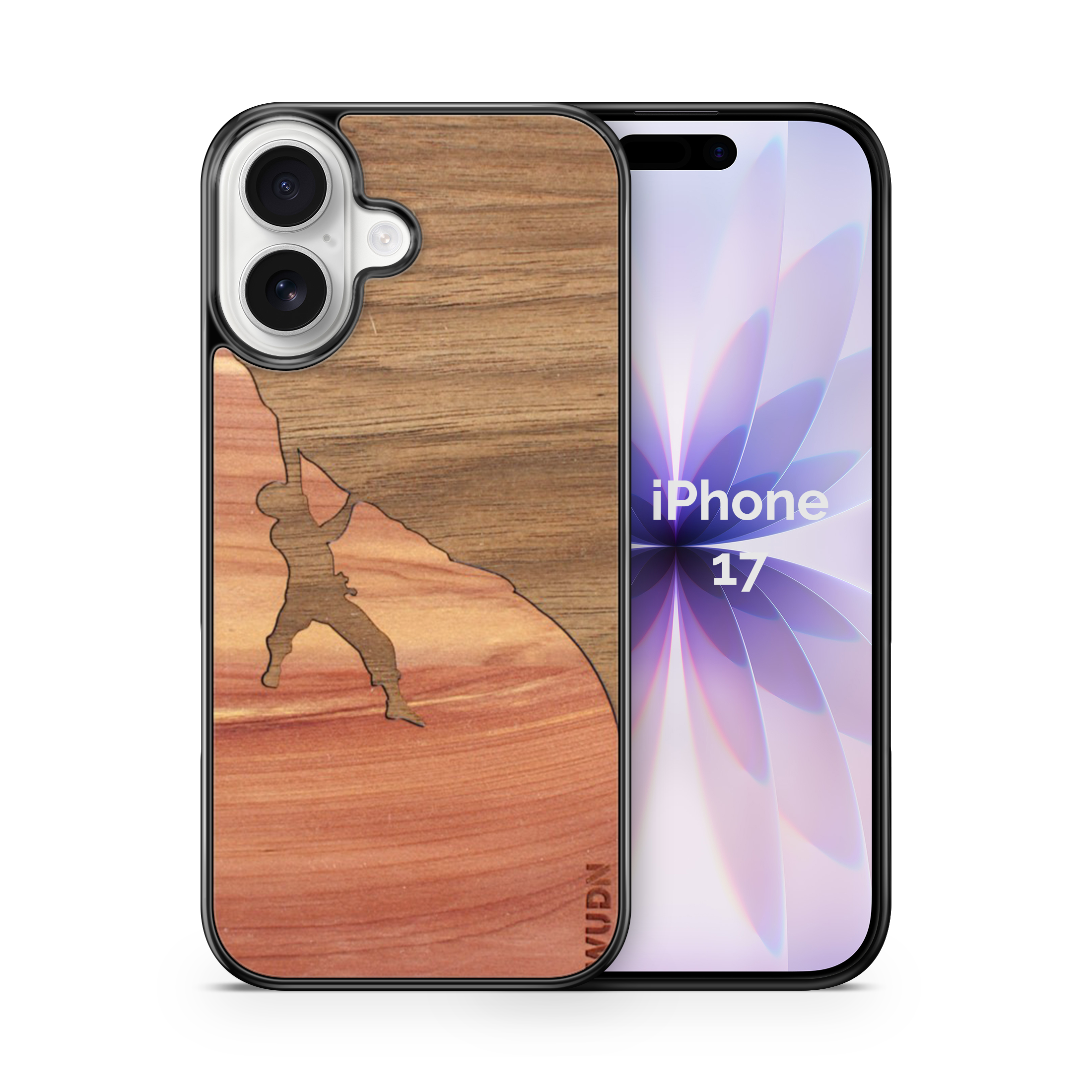 Slim Wooden Phone Case (Rock Climber Inlay)