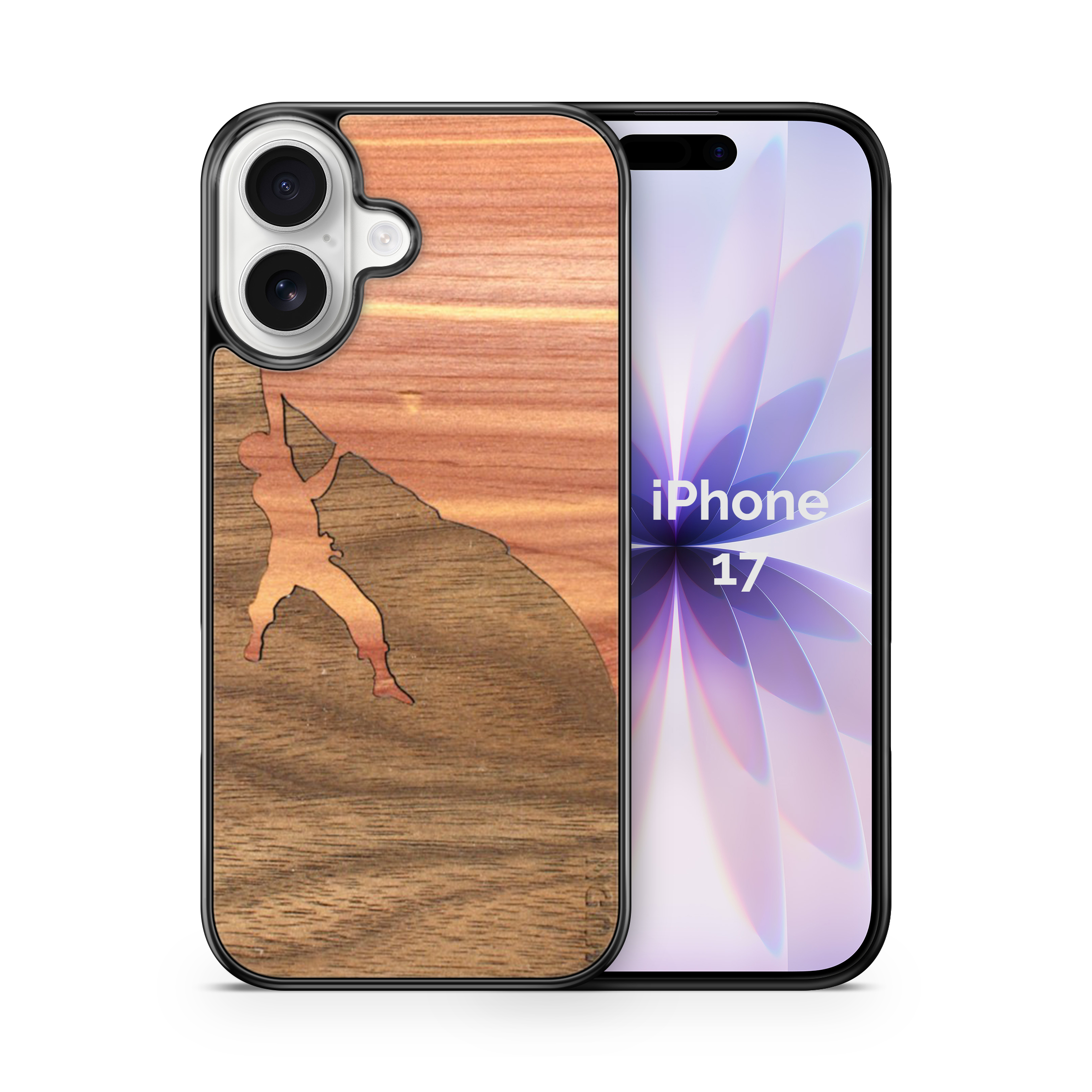 Slim Wooden Phone Case (Rock Climber Inlay)