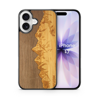 Slim Wooden Phone Case (Sawtooth Mountains Walnut Sky)