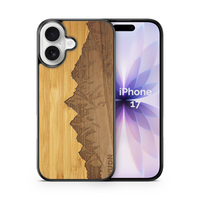 Slim Wooden Phone Case (Sawtooth Mountains Bamboo Sky)