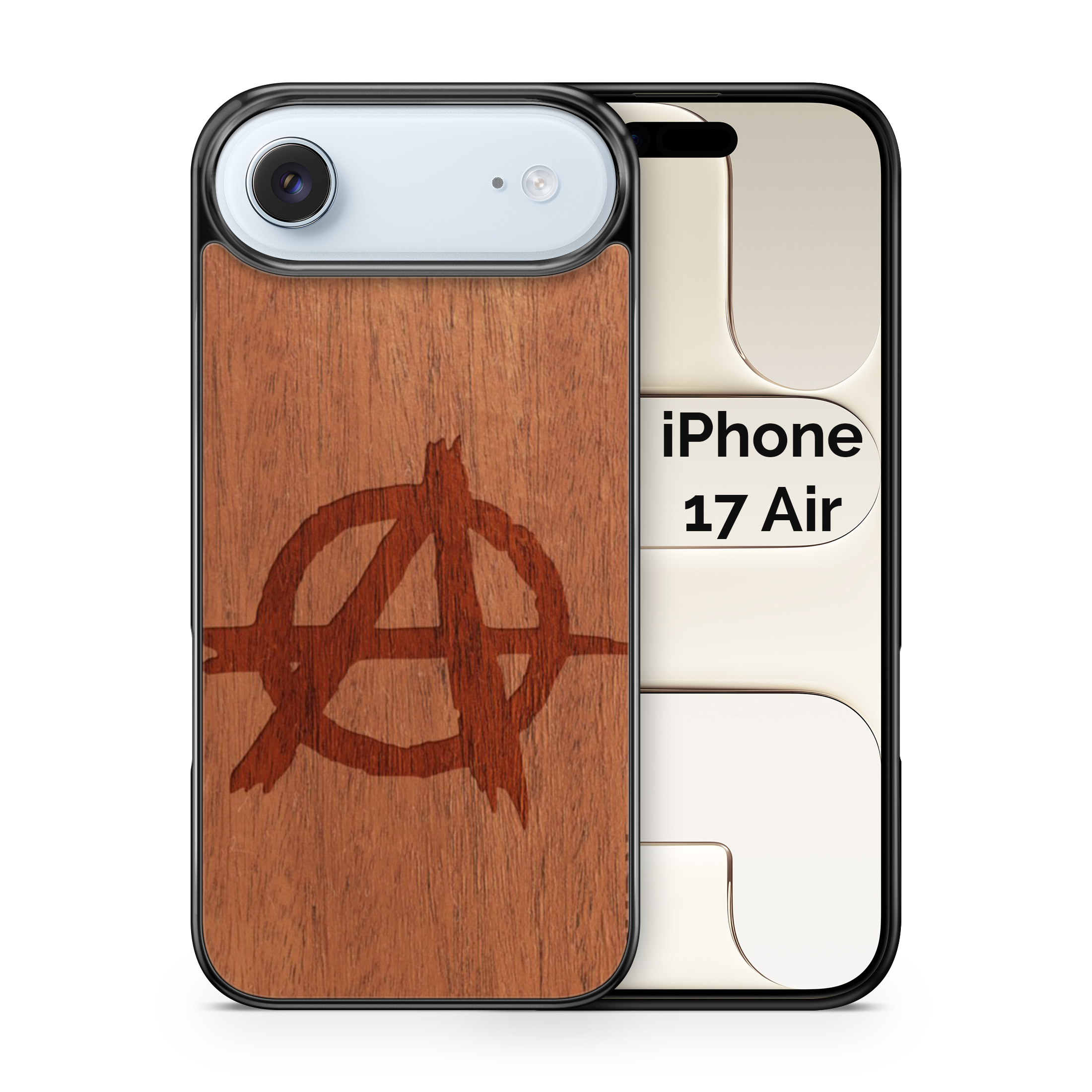 Slim Wooden Phone Case (Anarchy in Mahogany)