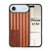 Slim Wooden iPhone Case (American Flag in Mahogany)