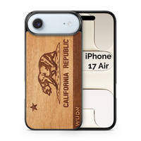 Slim Wooden iPhone Case | California Republic in Mahogany
