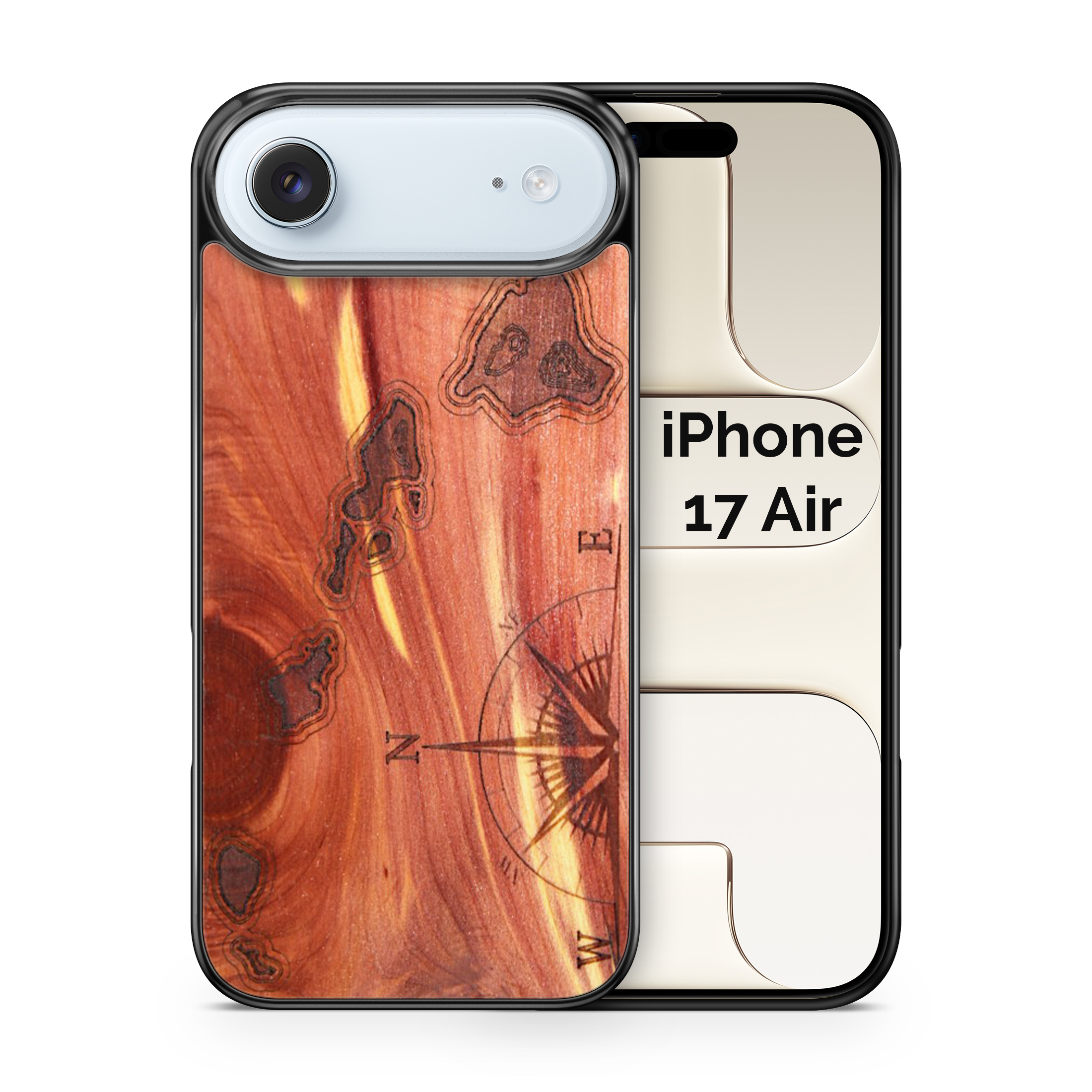 Slim Wooden iPhone Case (Hawaiian Islands in Aromatic Cedar)