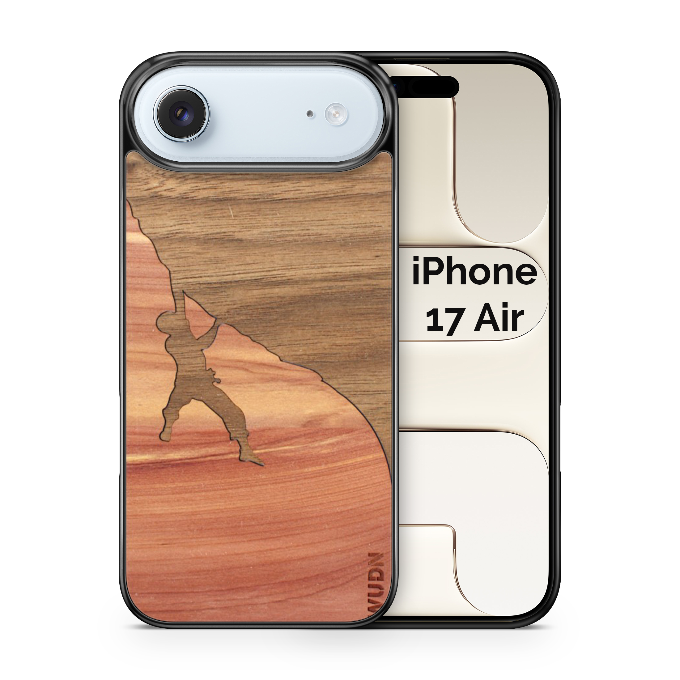 Slim Wooden Phone Case (Rock Climber Inlay)