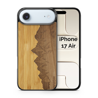 Slim Wooden Phone Case (Sawtooth Mountains Bamboo Sky)