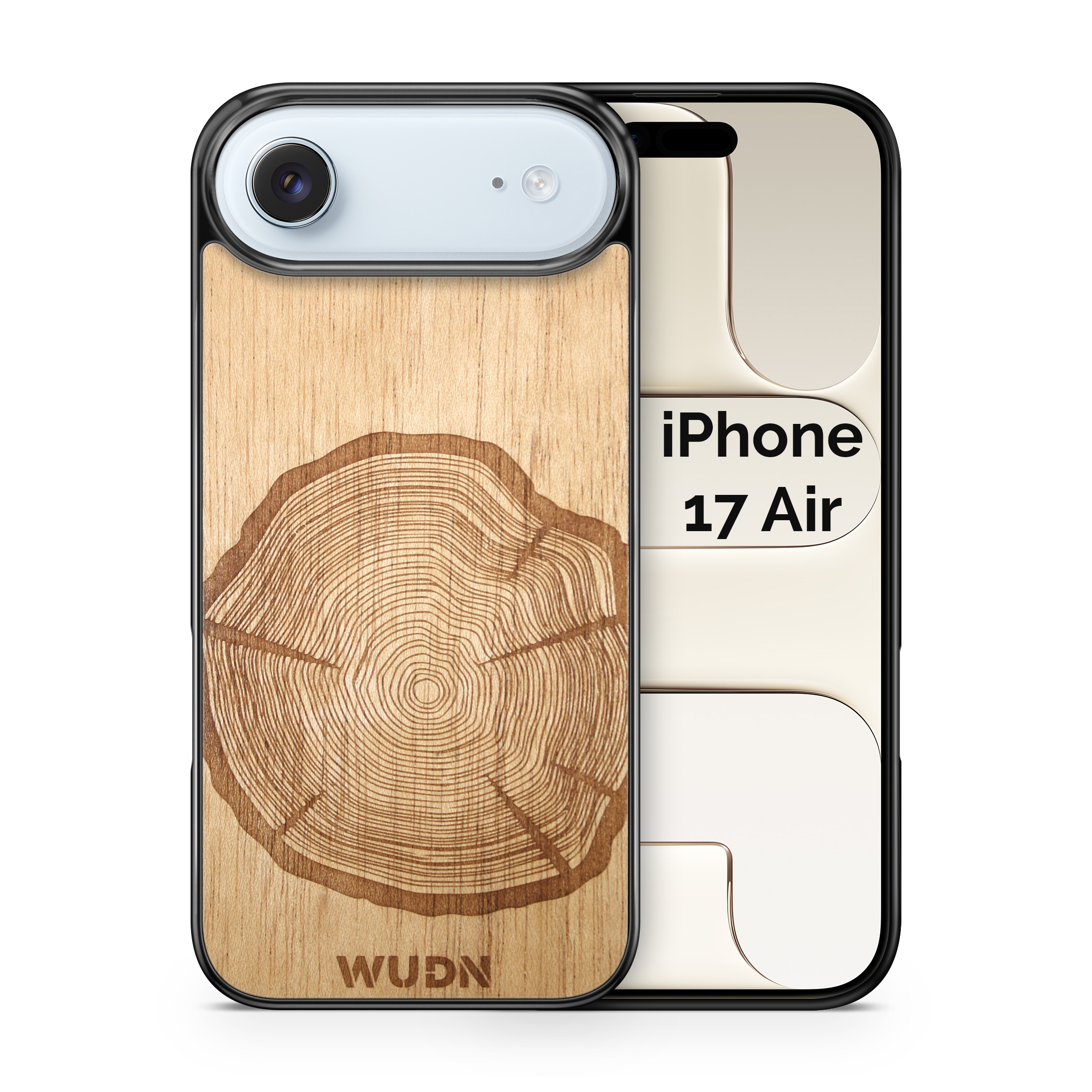Slim Wooden iPhone Case (Tree Stump in Mahogany)