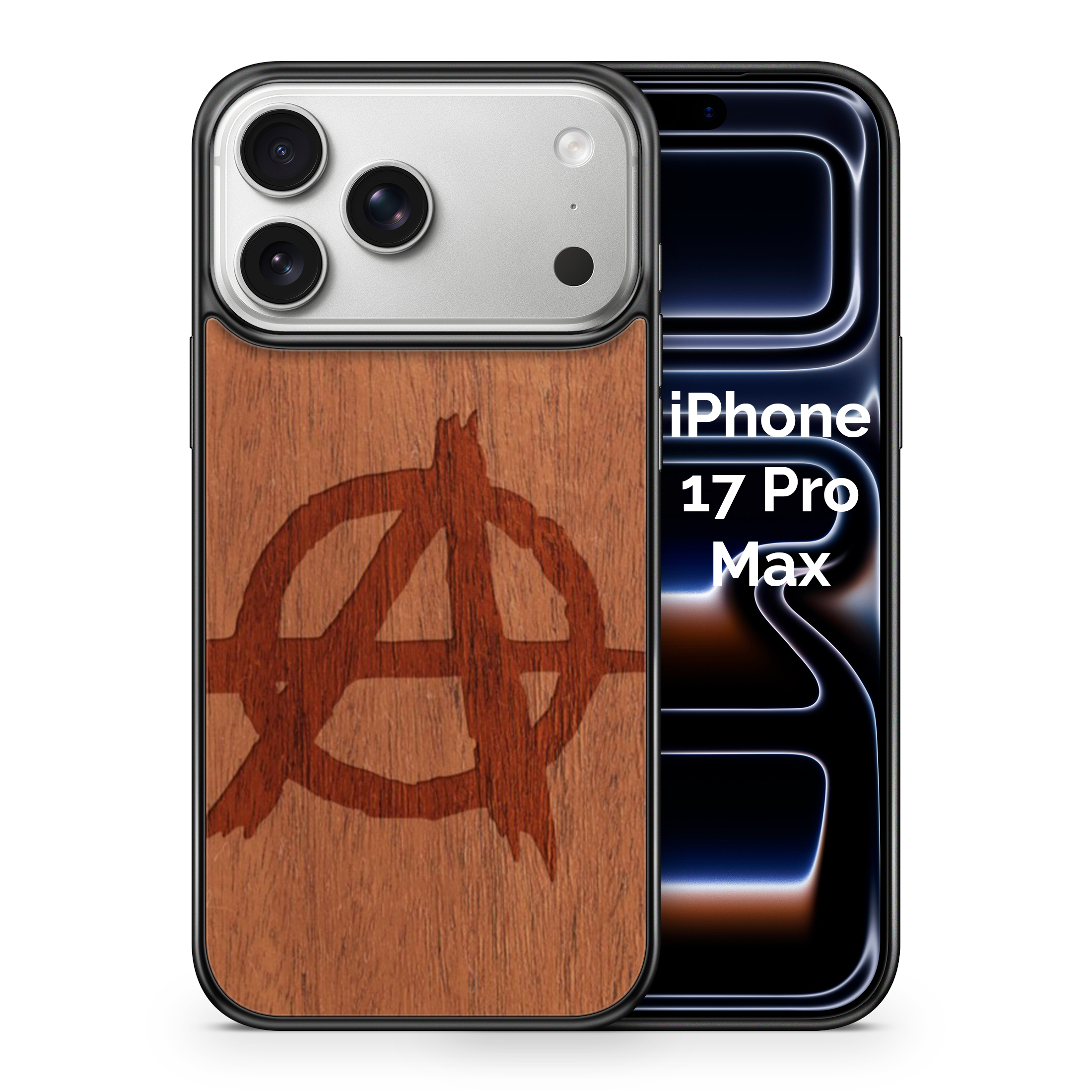 Slim Wooden Phone Case (Anarchy in Mahogany)