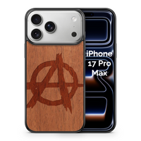 Slim Wooden Phone Case (Anarchy in Mahogany)
